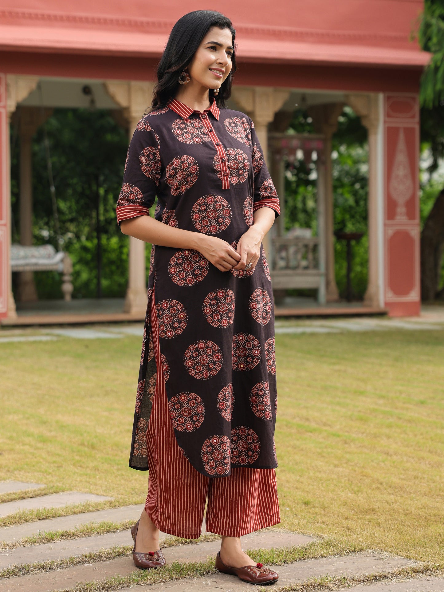 Soft Cotton Ajrakh Kurta