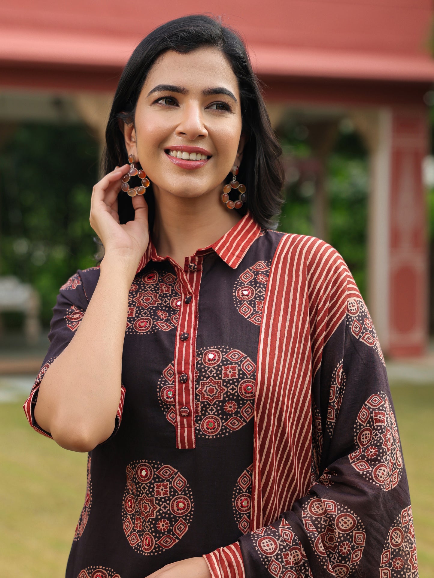 Soft Cotton Ajrakh Kurta