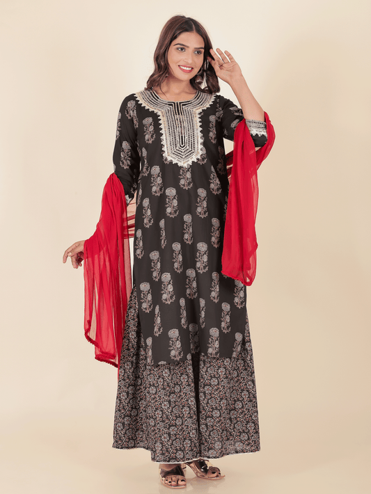 Chiffon Solid Red Dupatta