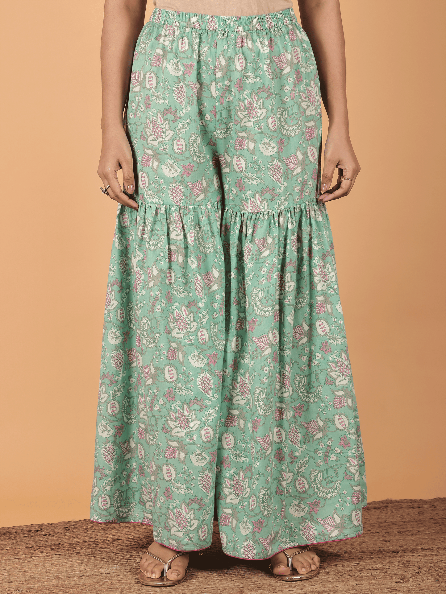 Soft Cotton Floral Sharara