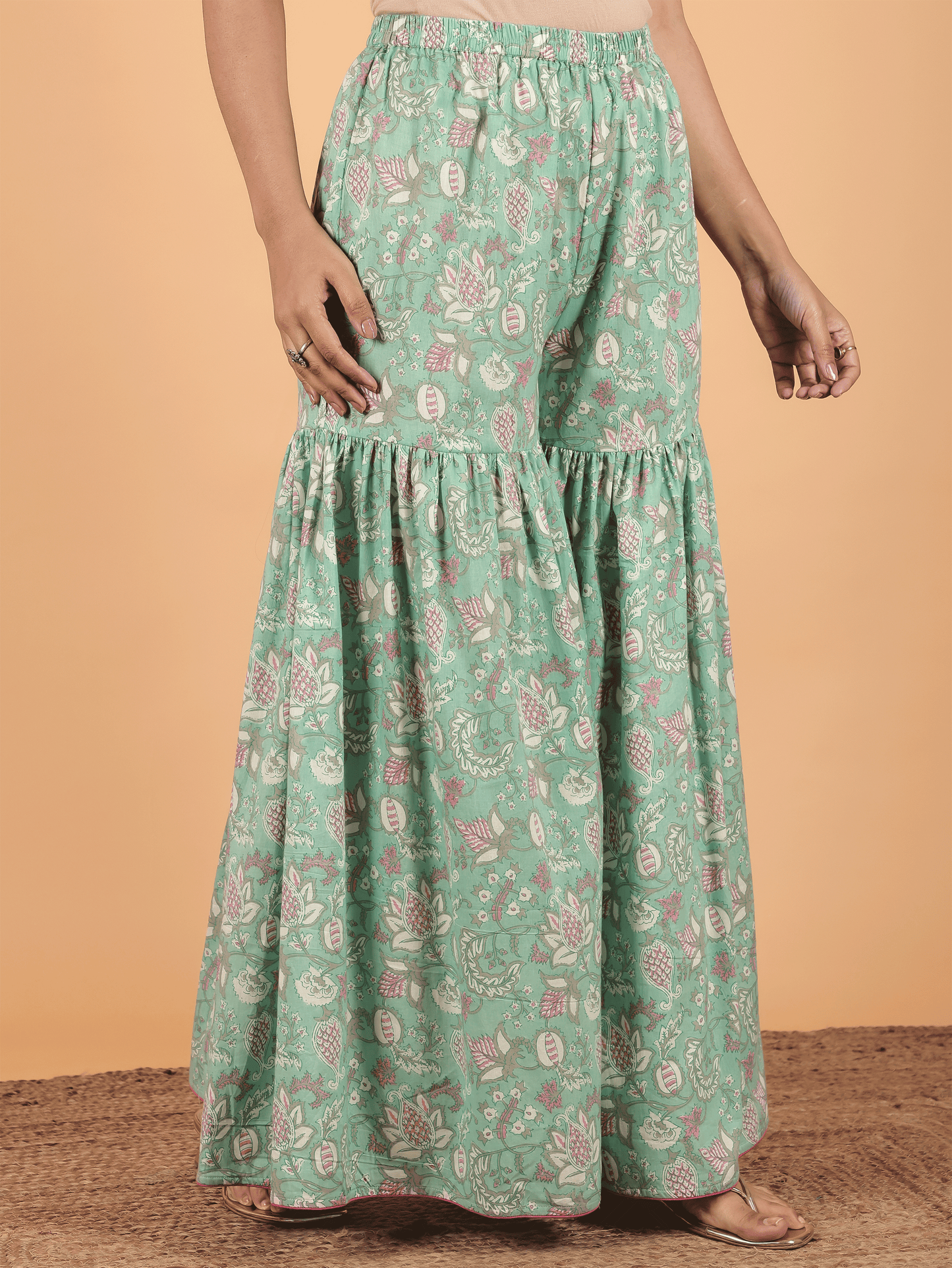 Soft Cotton Floral Sharara