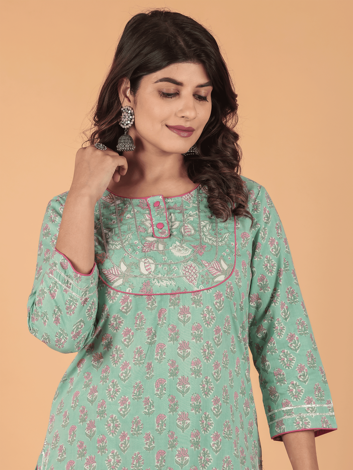 Soft Cotton Floral Kurta