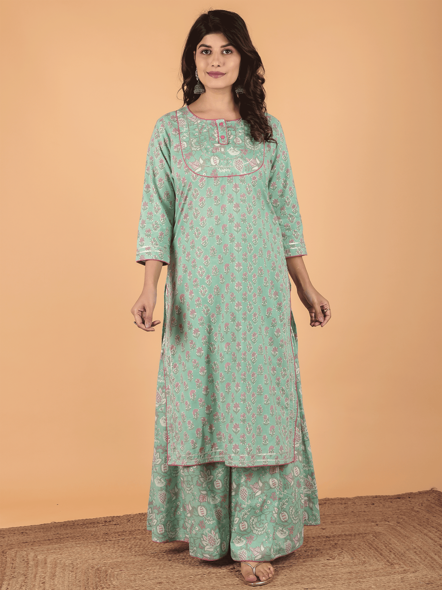 Soft Cotton Floral Kurta