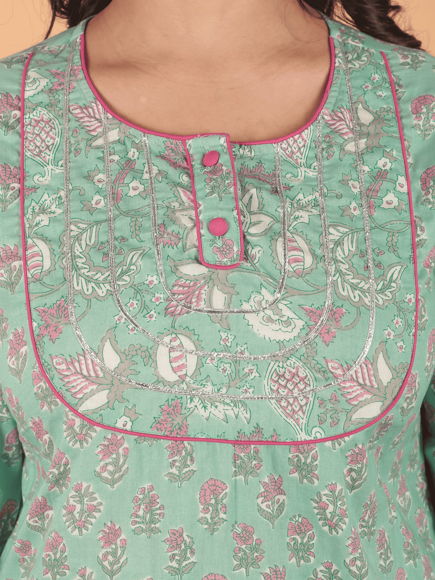 Soft Cotton Floral Kurta