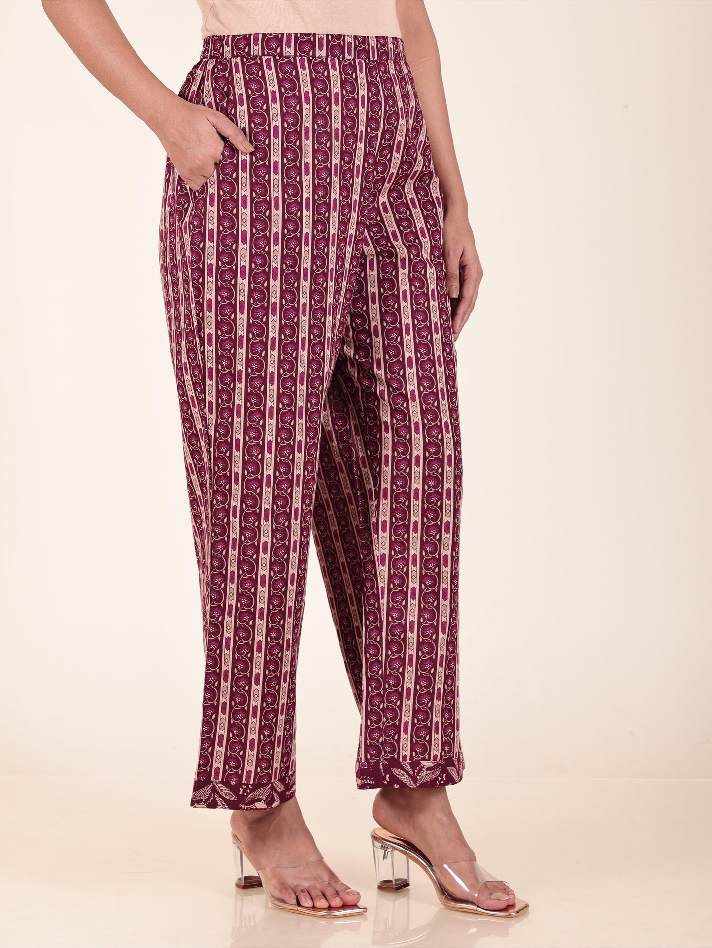 Soft Cotton Striped Pant