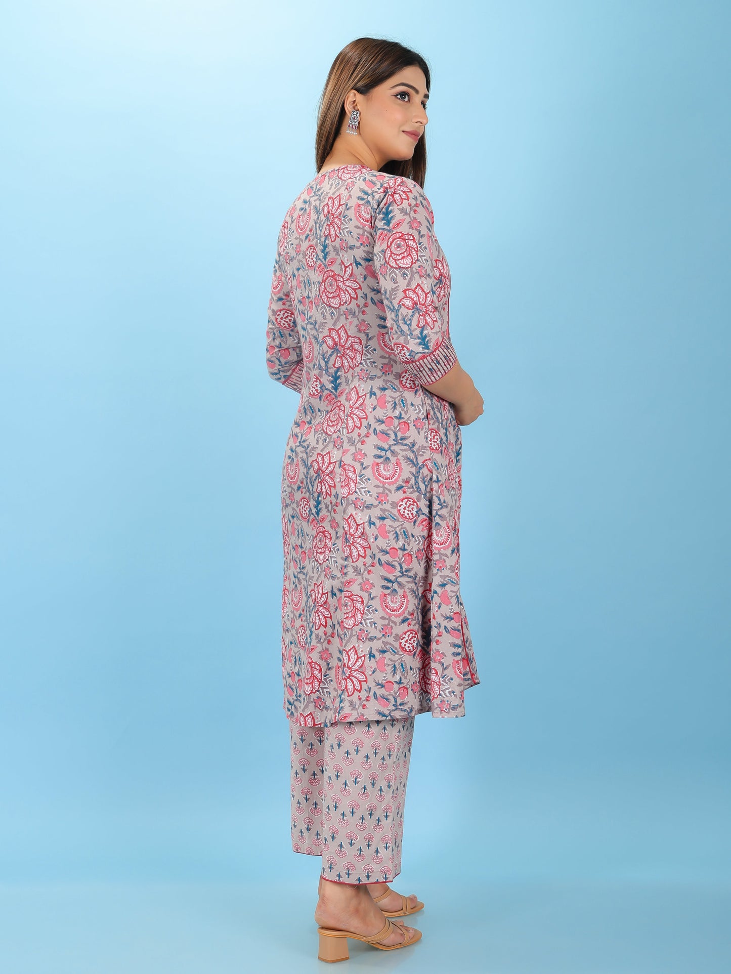 Soft Cotton Floral Kurta