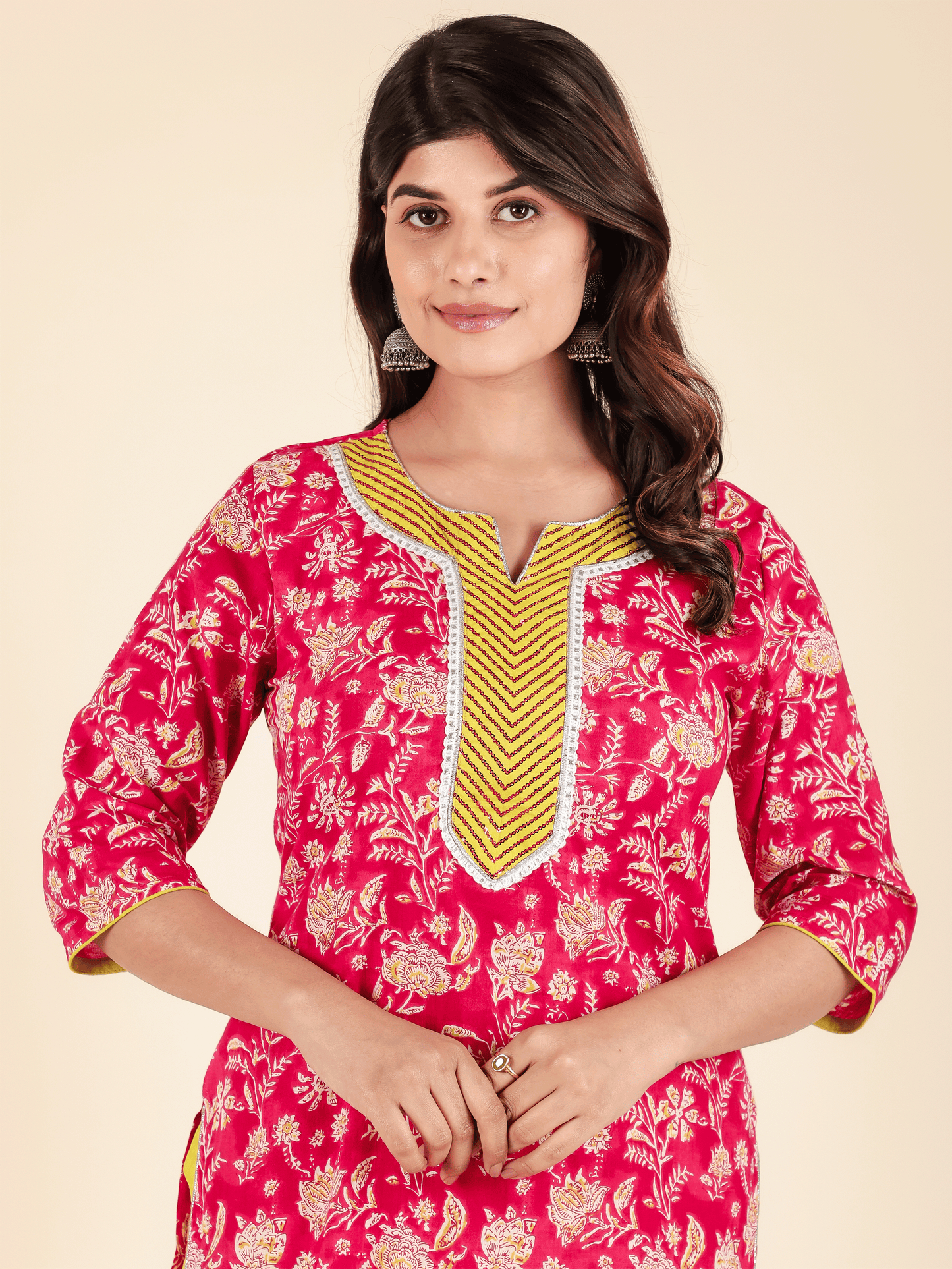 Soft Cotton Floral Kurta