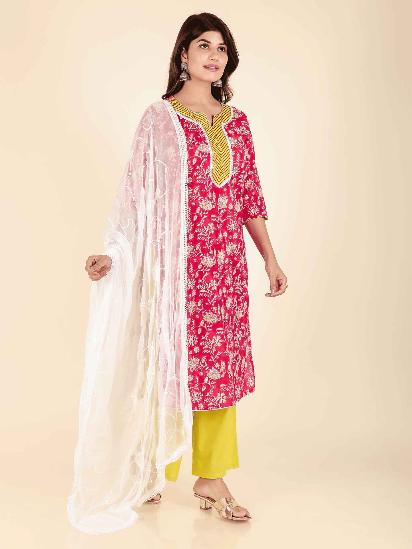 Soft Cotton Floral Kurta