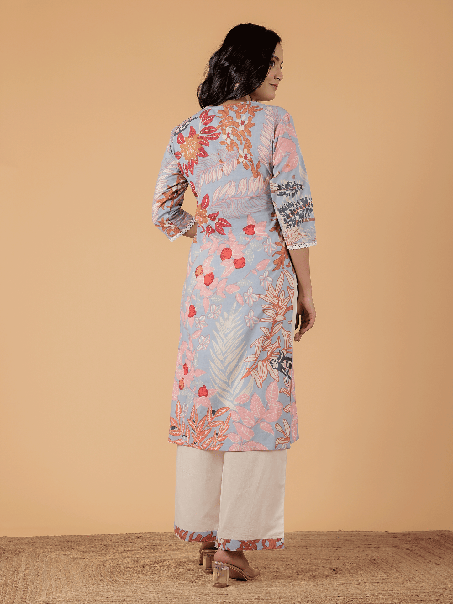 Soft Cotton Floral Kurta