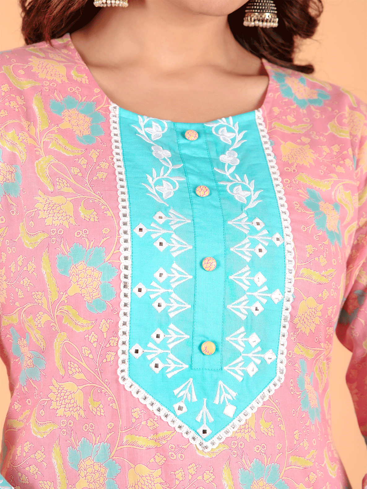 Soft Cotton Floral Kurta