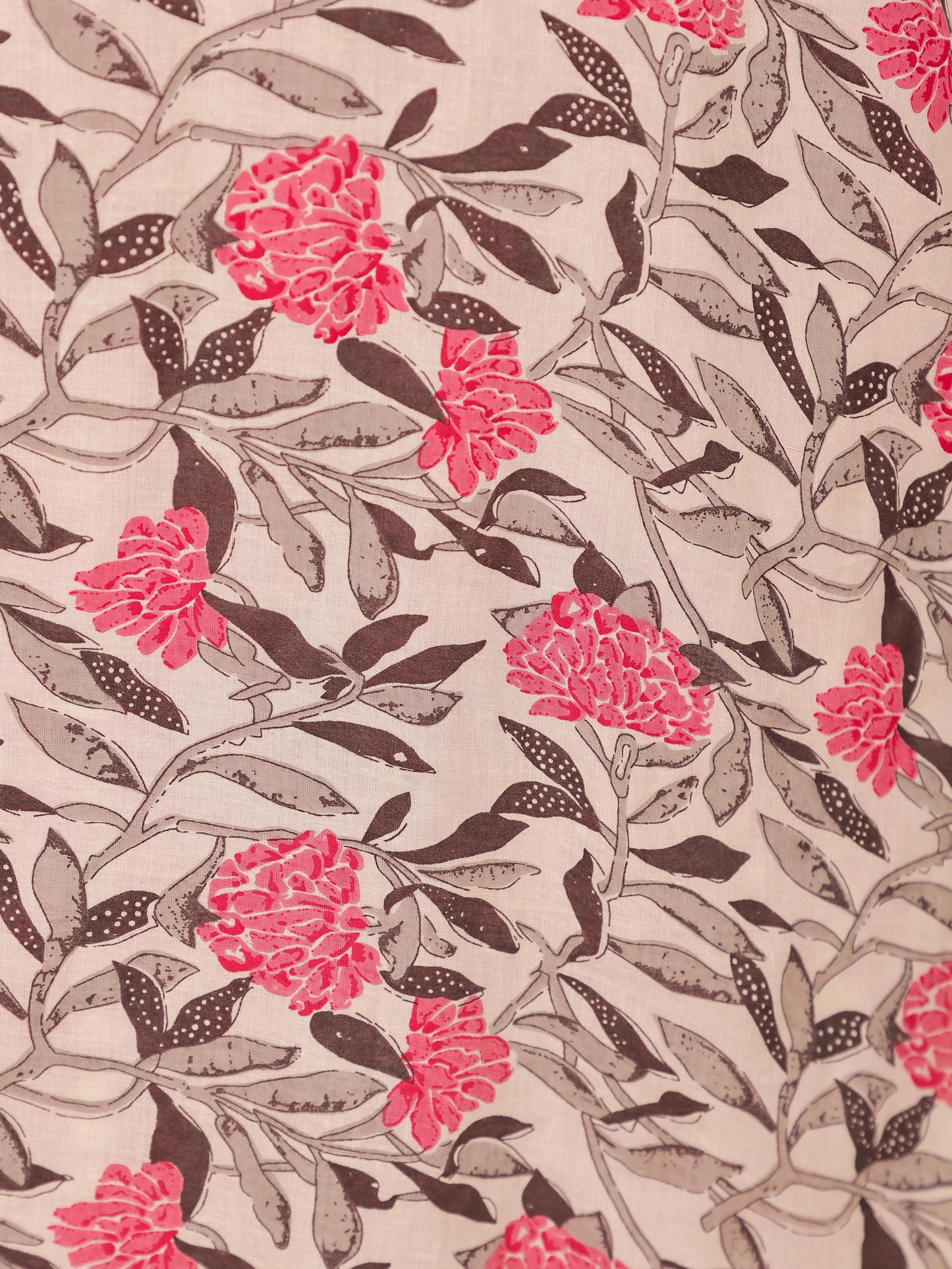 Soft Cotton Floral Straight Pink Kurta