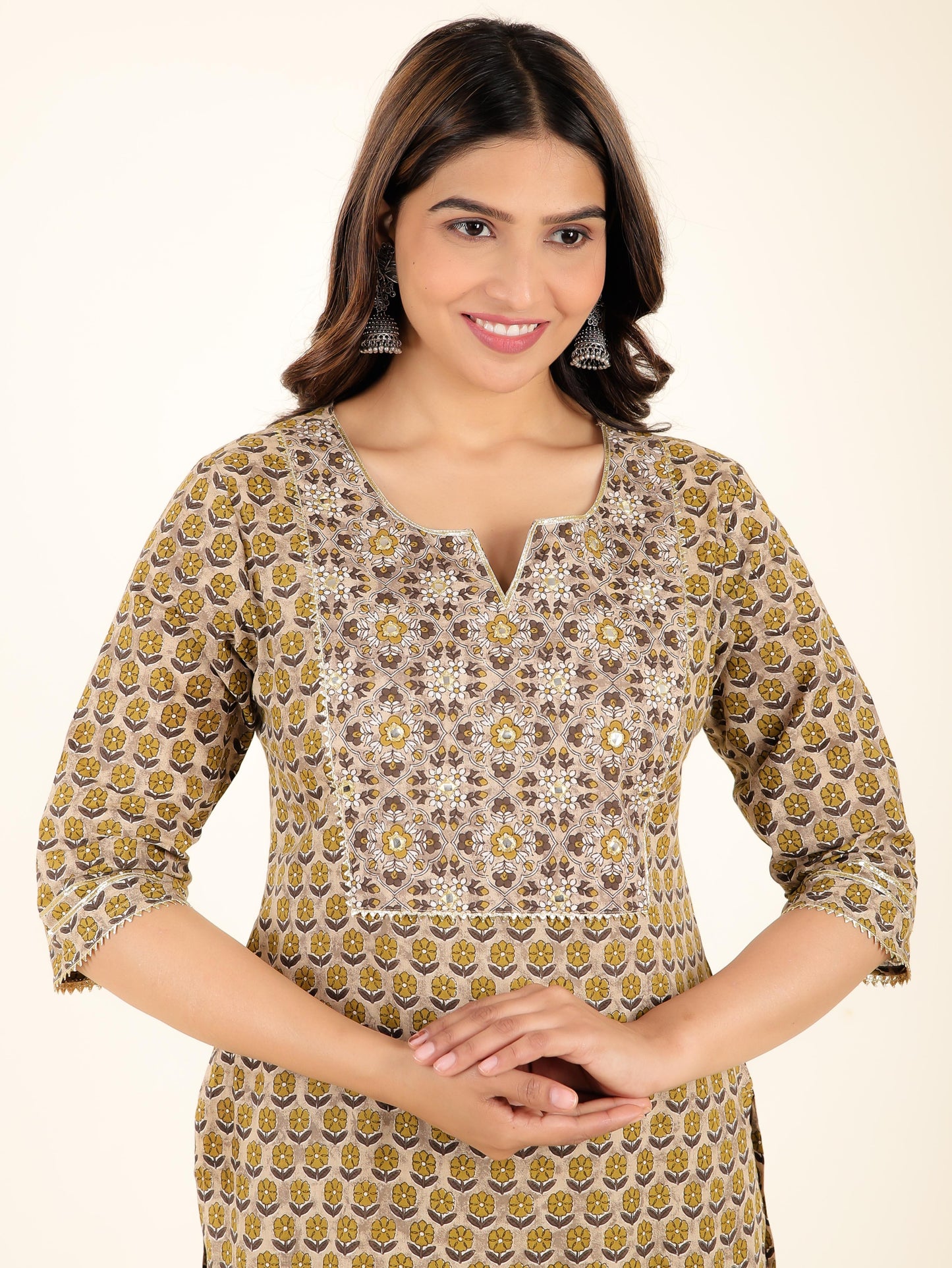 Soft Cotton Floral Kurta