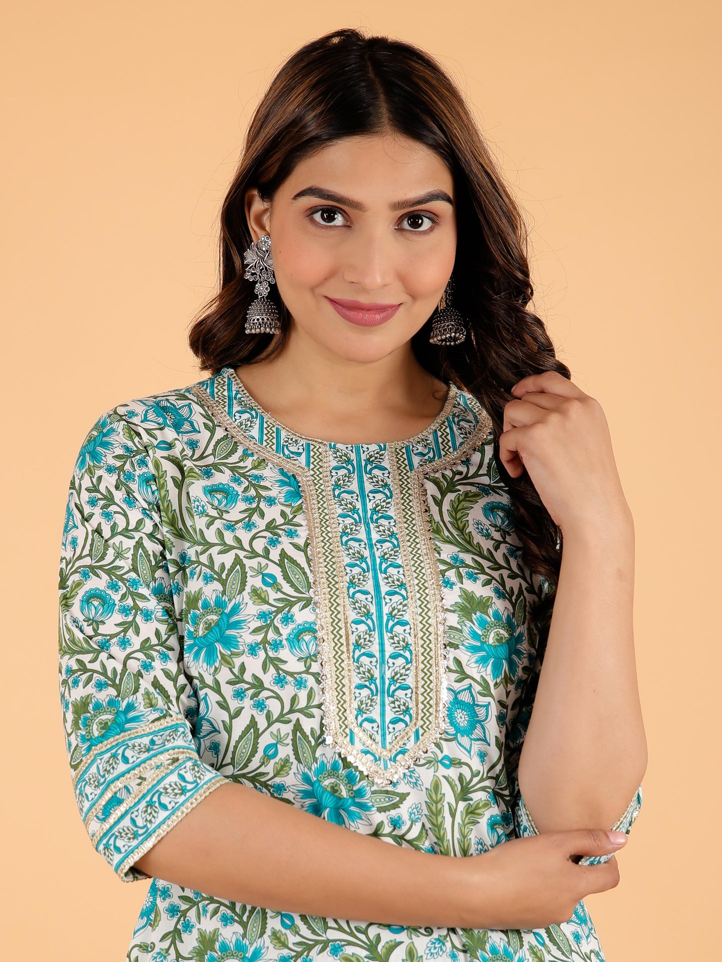 Soft Cotton Floral Kurta