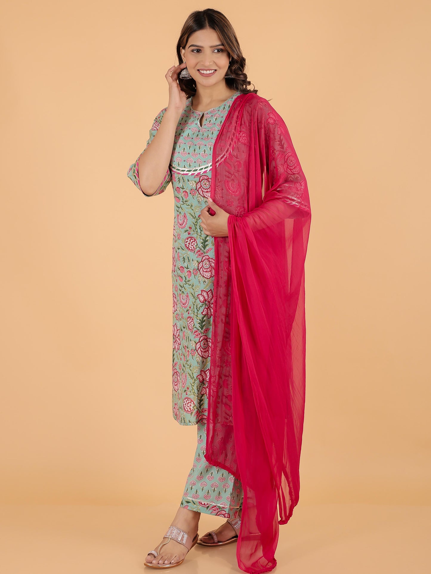 Chiffon Solid Maroon Dupatta