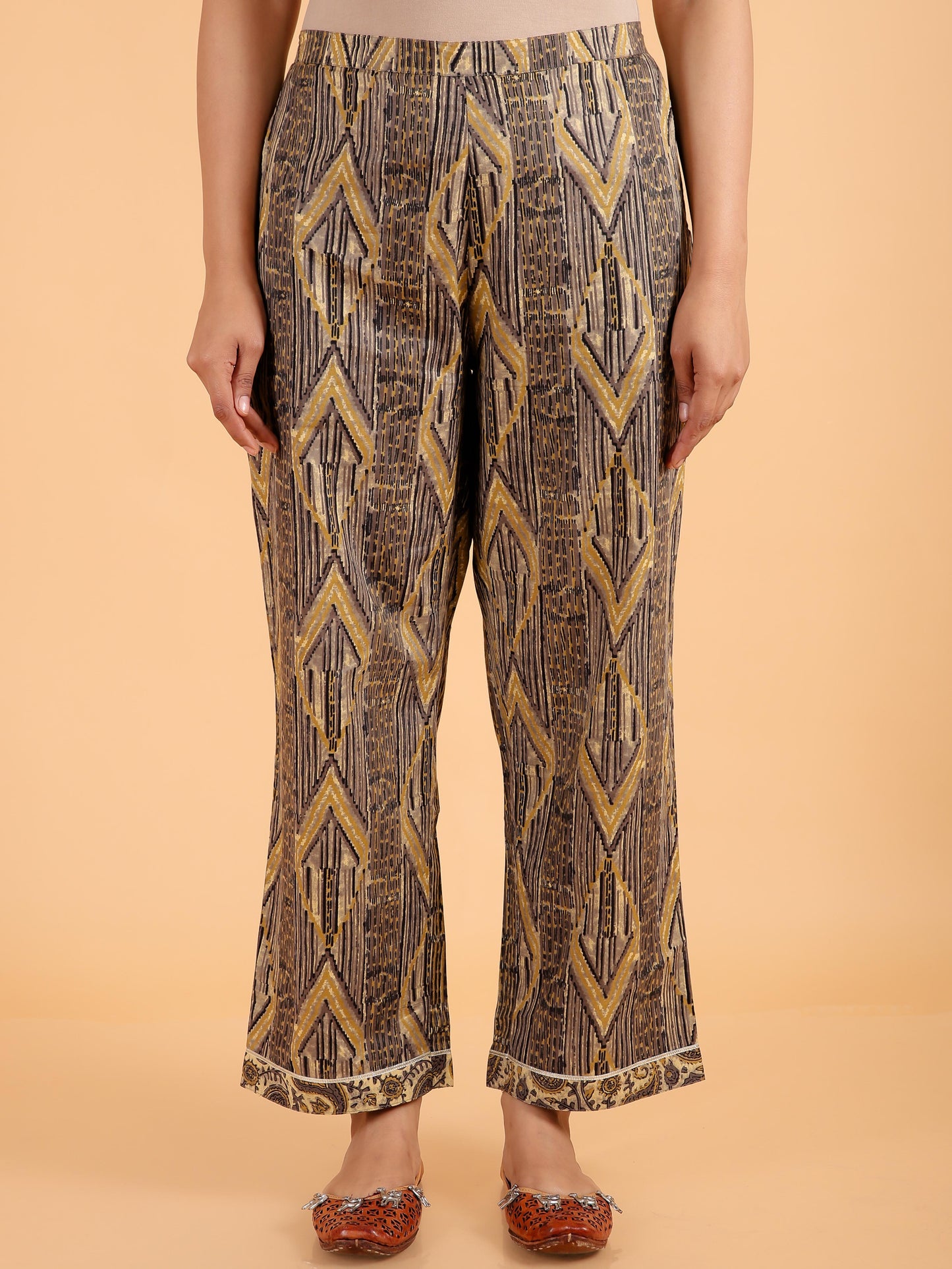 Soft Cotton Geometric Pant