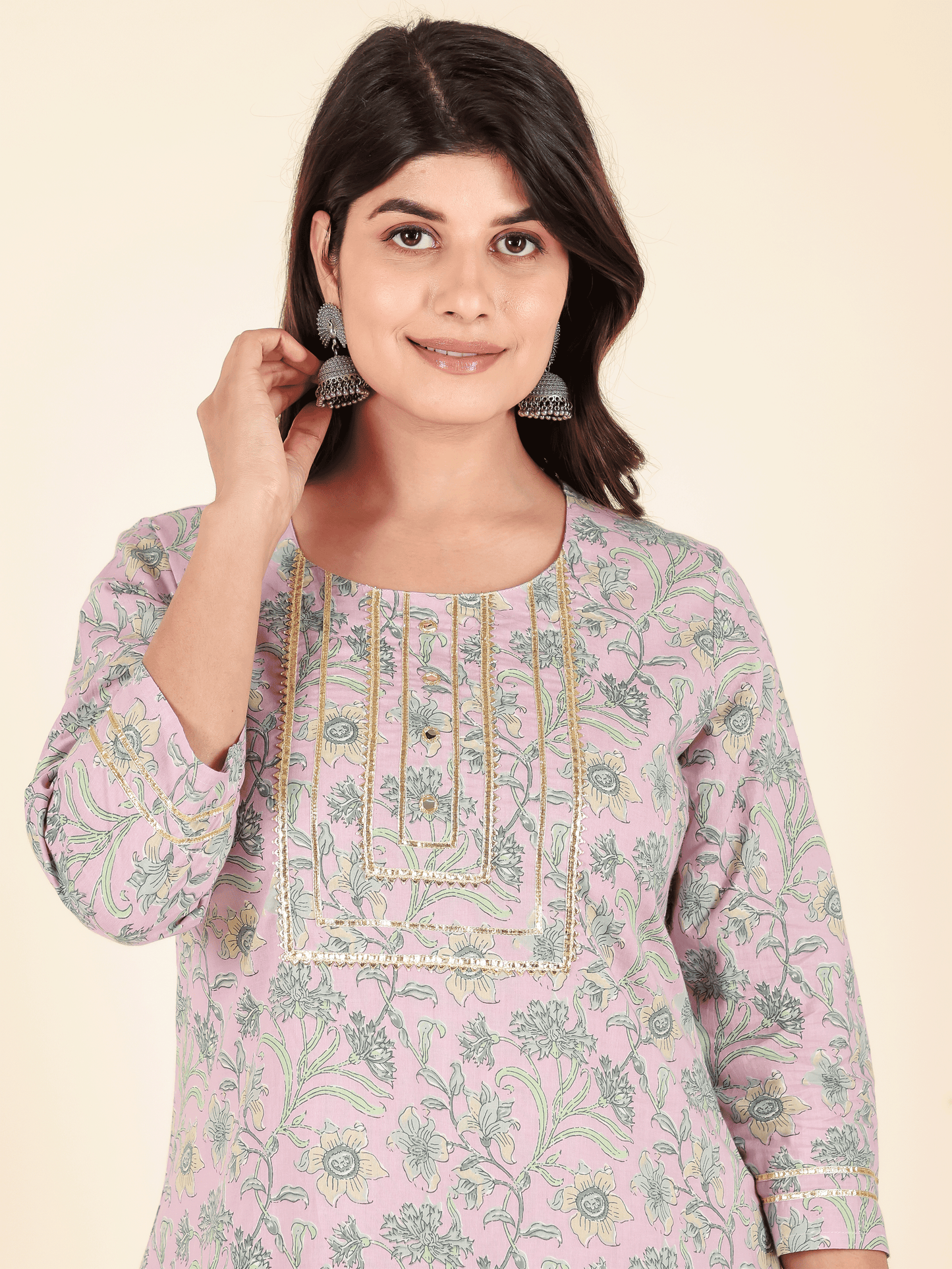 Soft Cotton Floral Kurta