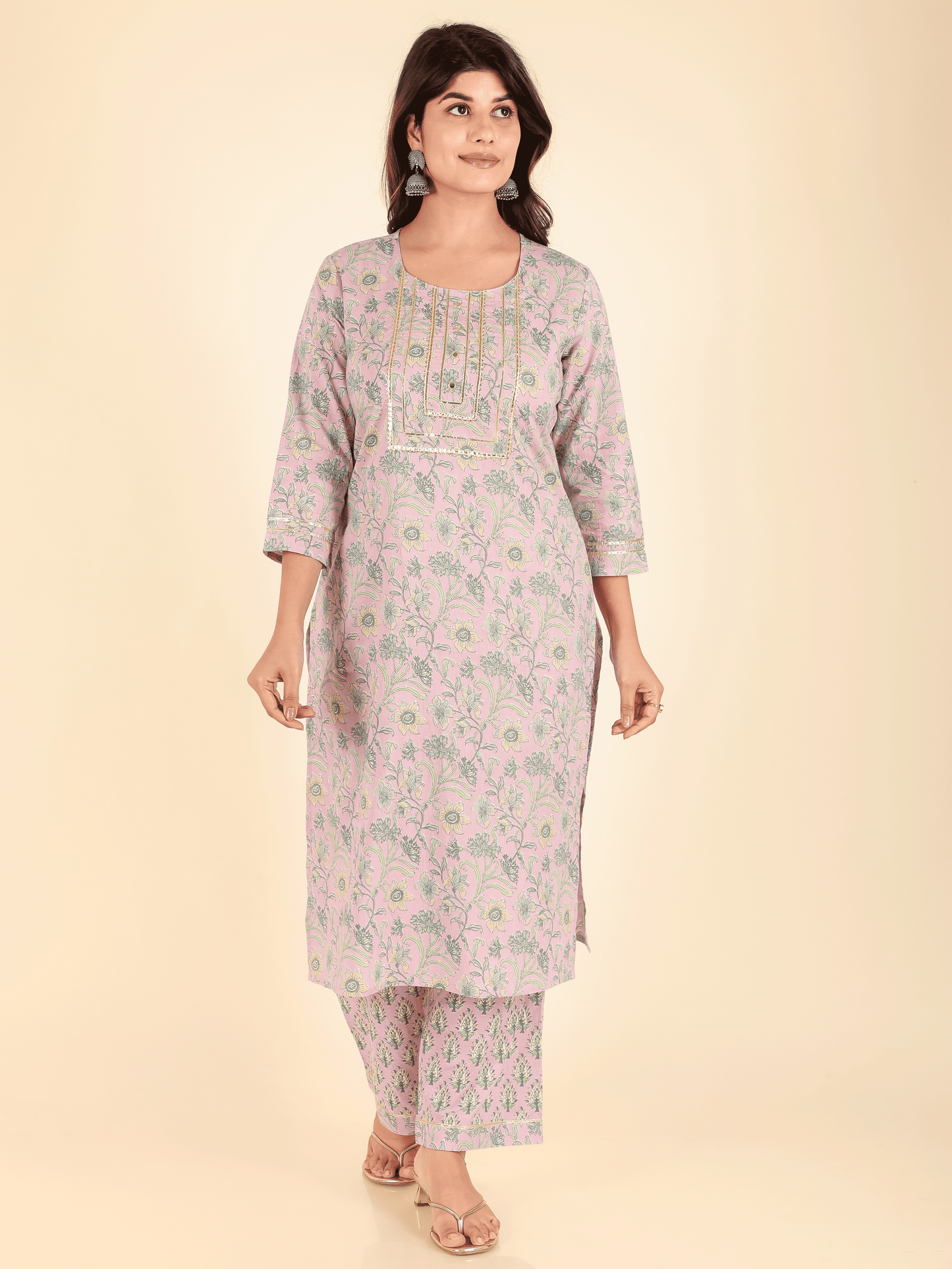 Soft Cotton Floral Kurta