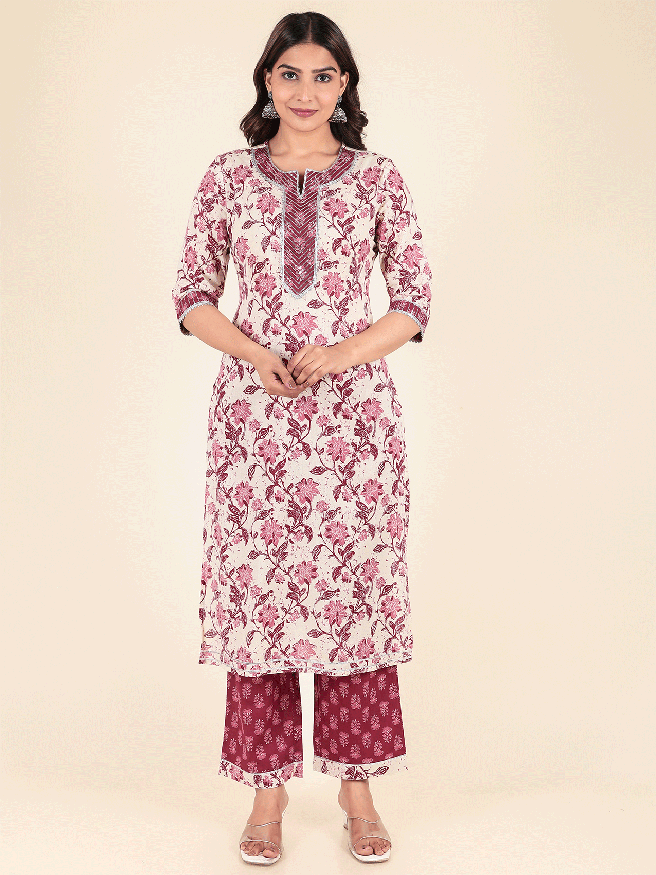 Soft Cotton Floral Kurta