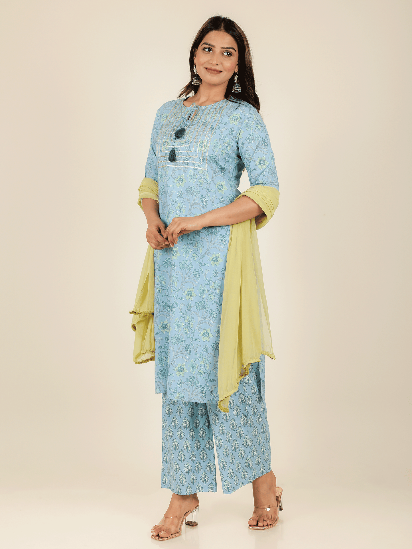 Soft Cotton Floral Kurta