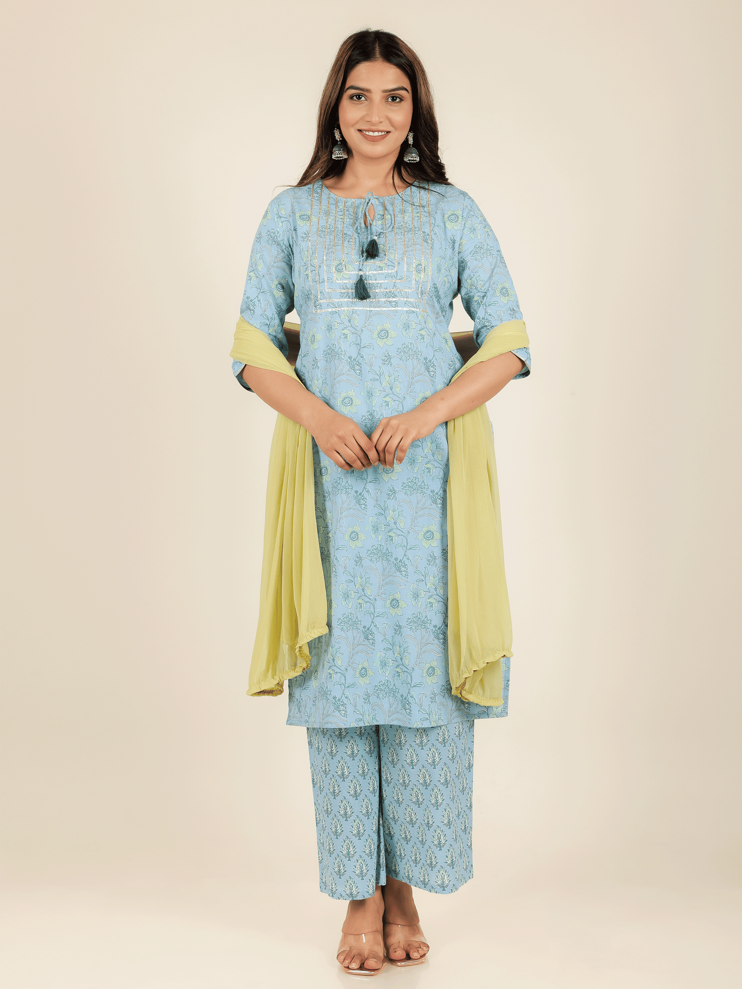 Soft Cotton Floral Kurta