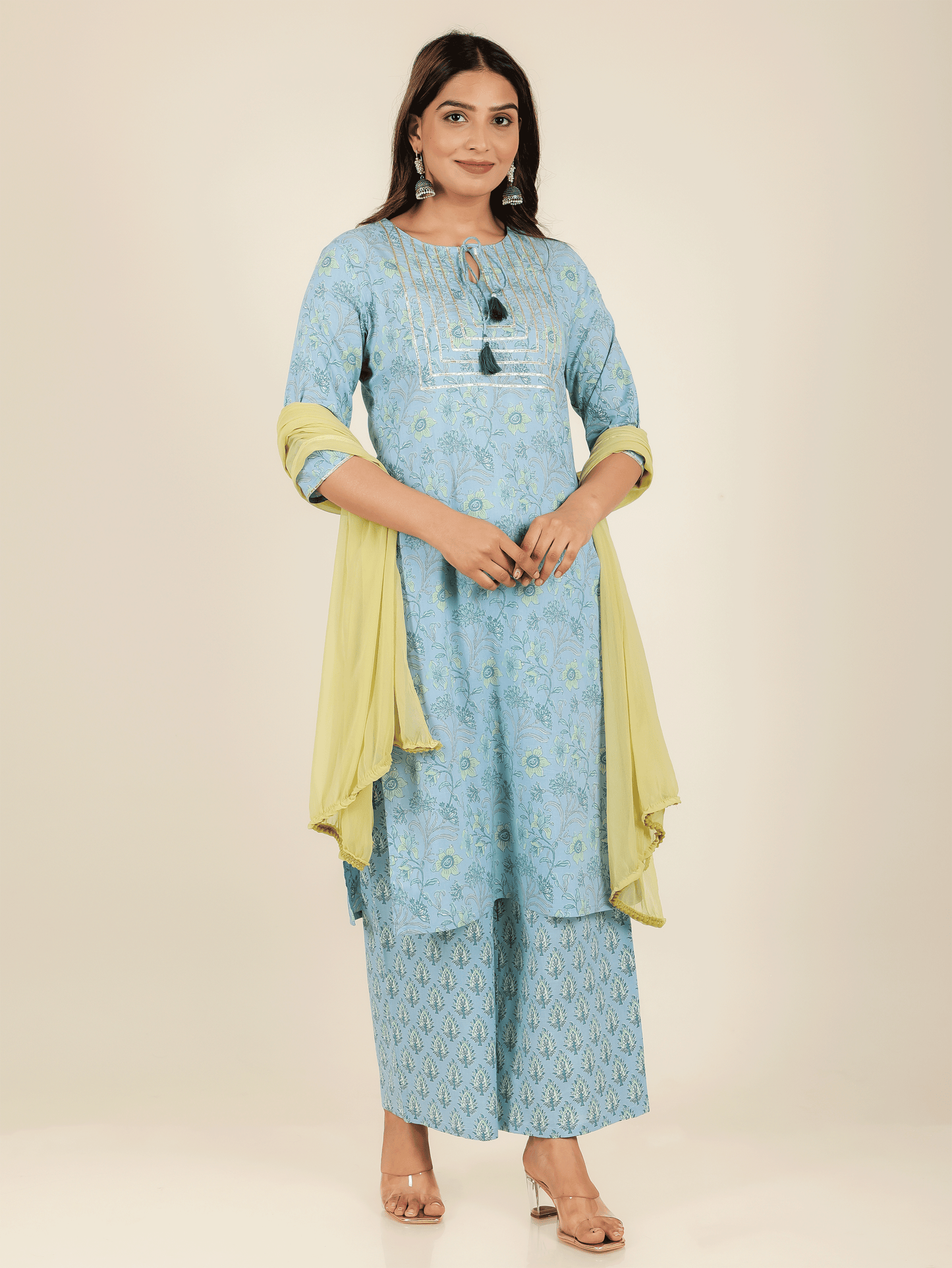 Soft Cotton Floral Kurta