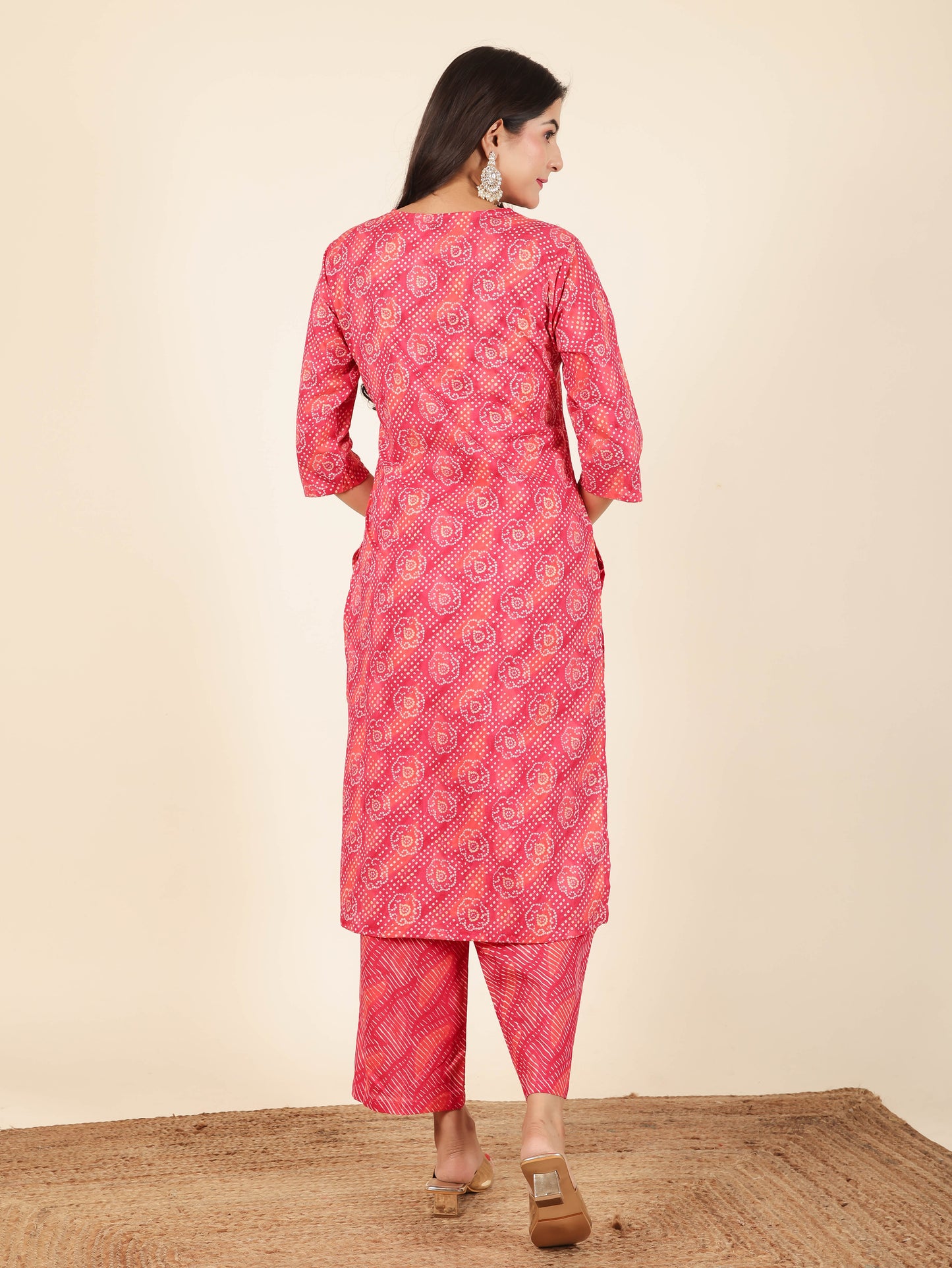 Soft Cotton Bandhani Kurta