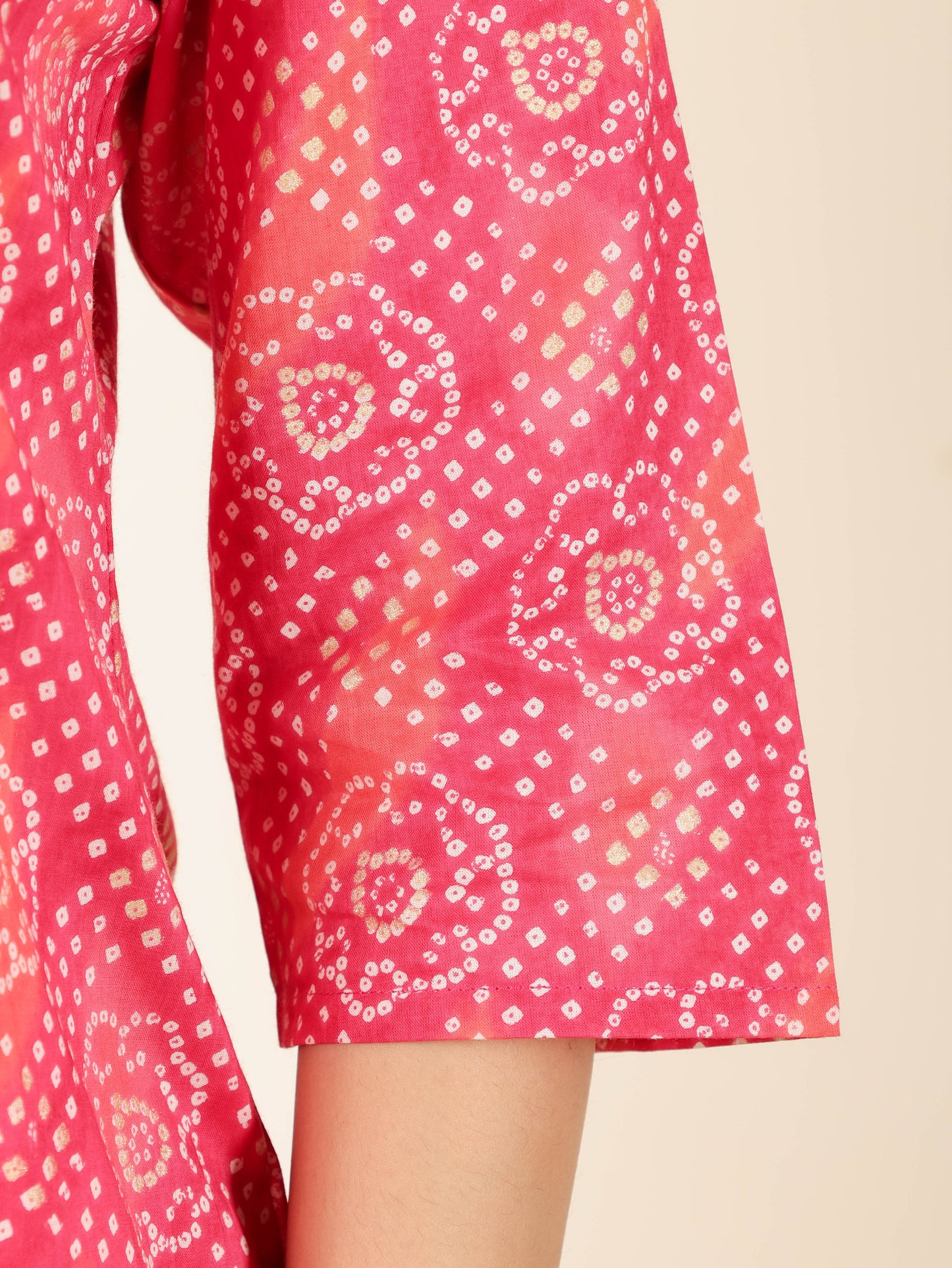 Soft Cotton Bandhani Kurta