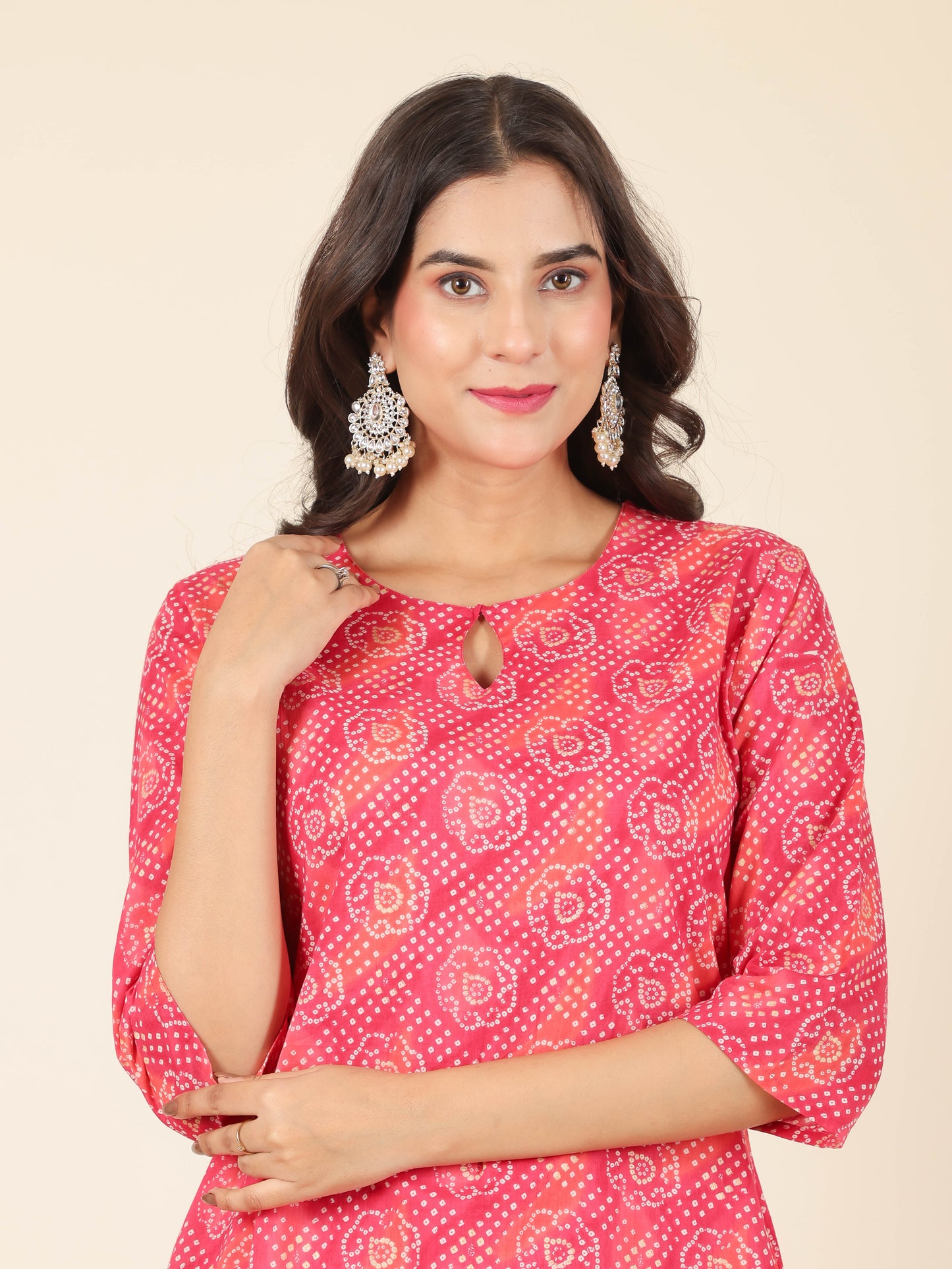 Soft Cotton Bandhani Kurta