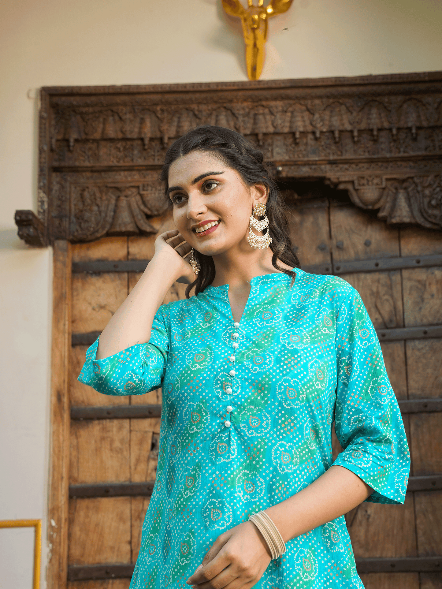 Soft Cotton Bandhani Kurta