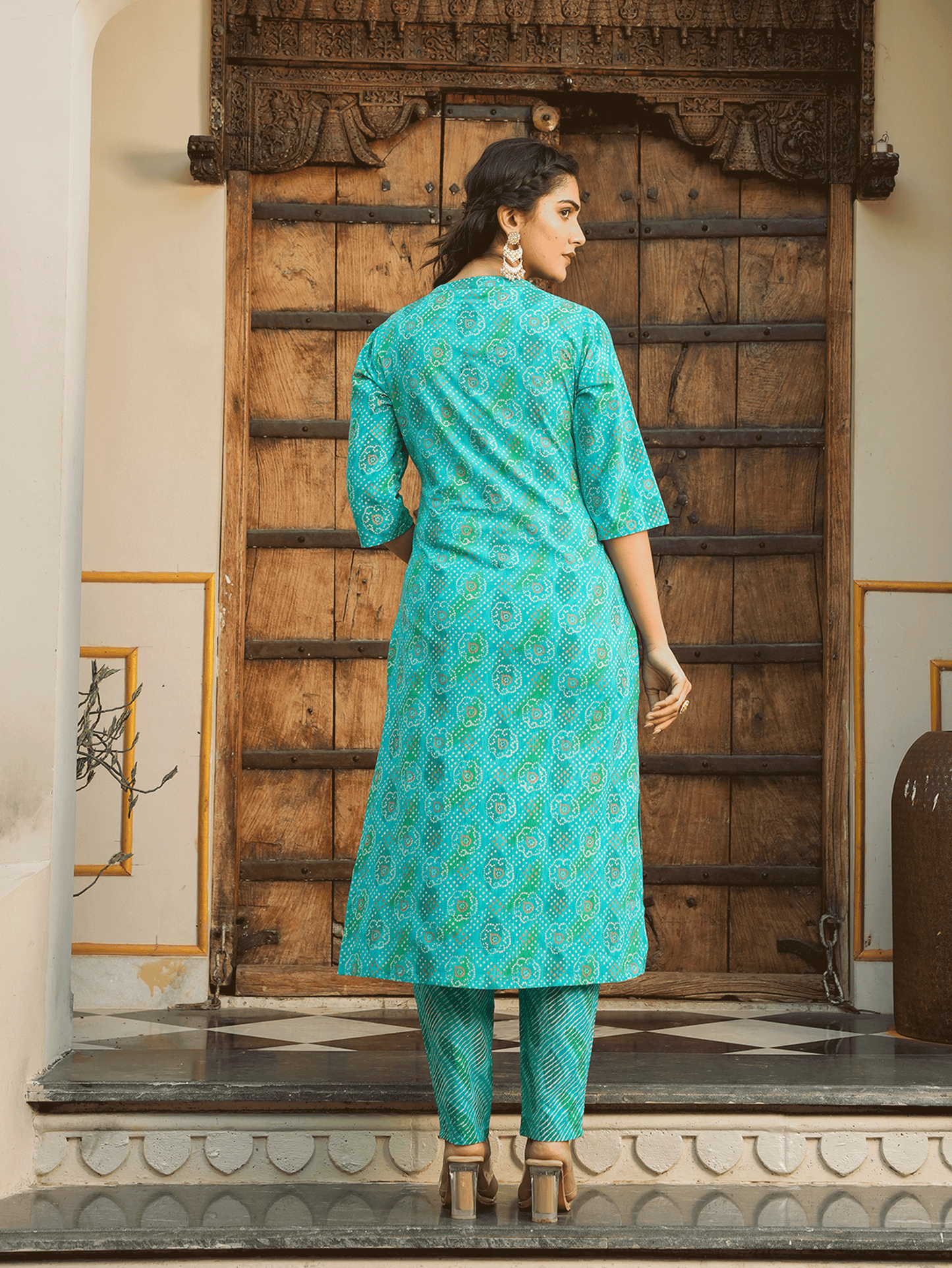 Soft Cotton Bandhani Kurta