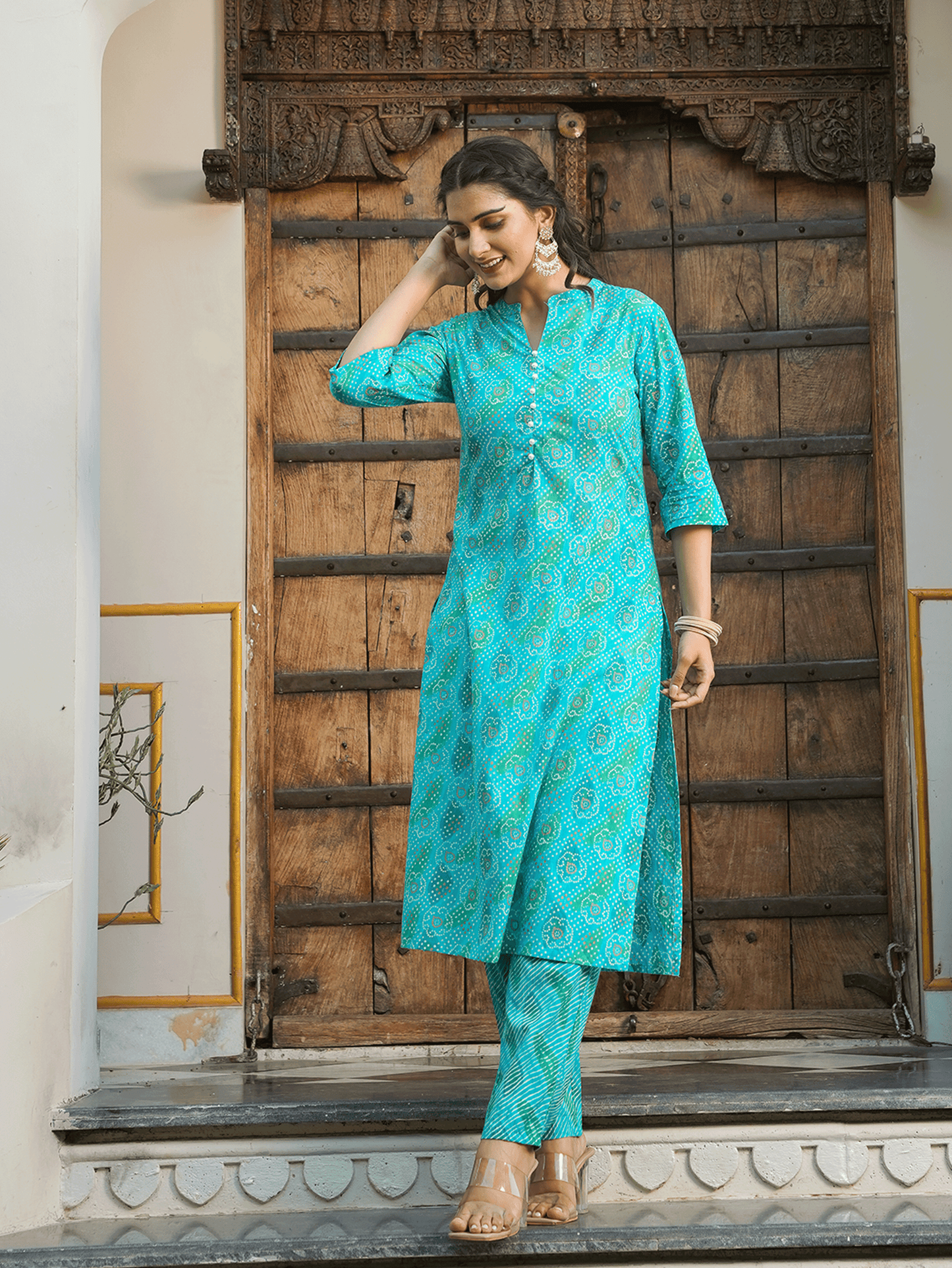 Soft Cotton Bandhani Kurta