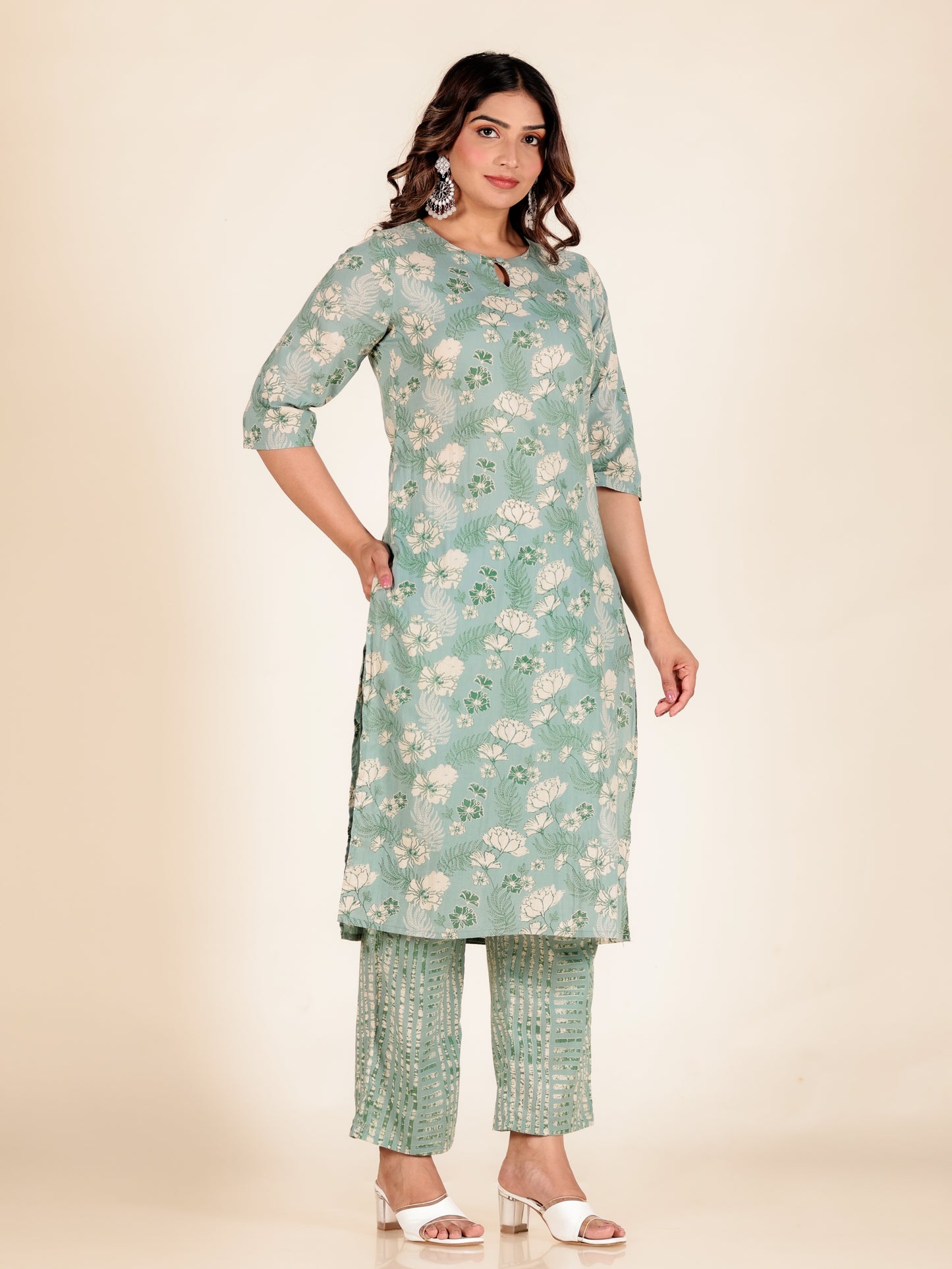 Soft Cotton Floral Kurta