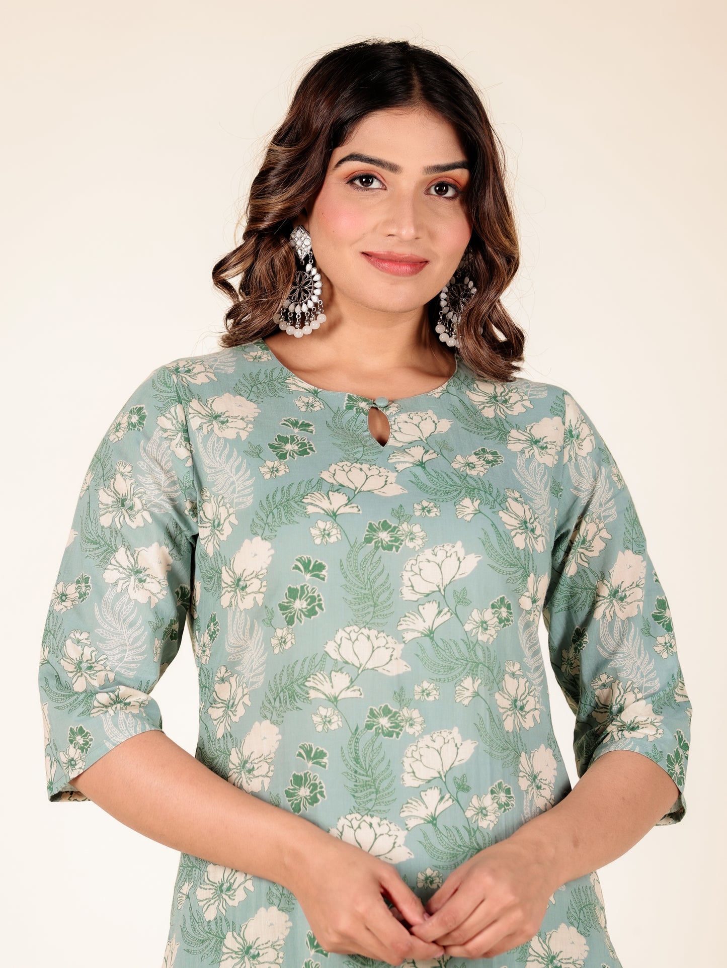 Soft Cotton Floral Kurta