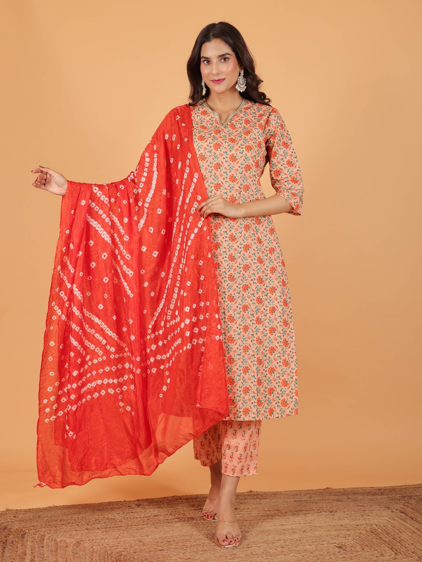 Soft Cotton Floral Kurta