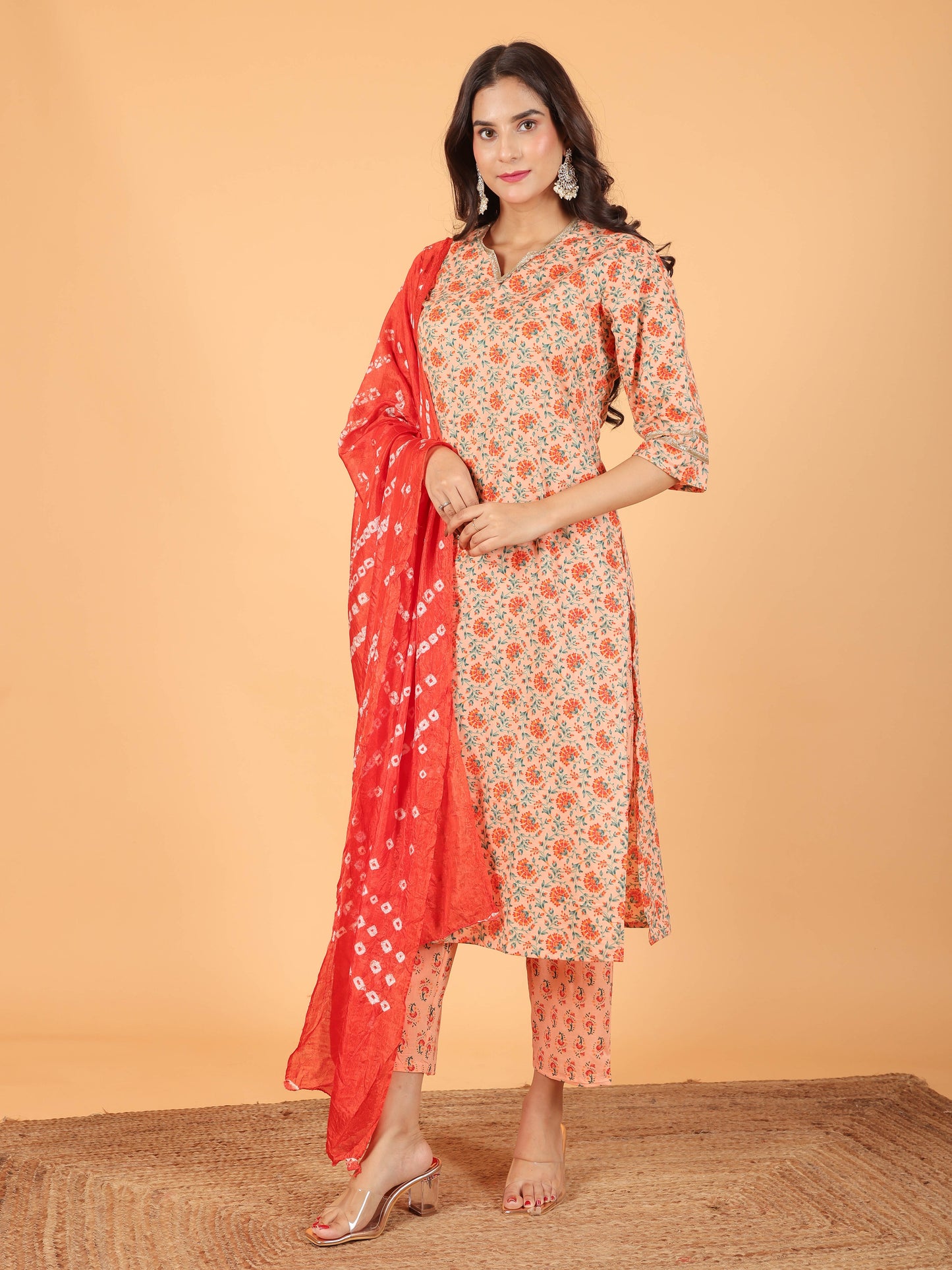 Soft Cotton Floral Kurta