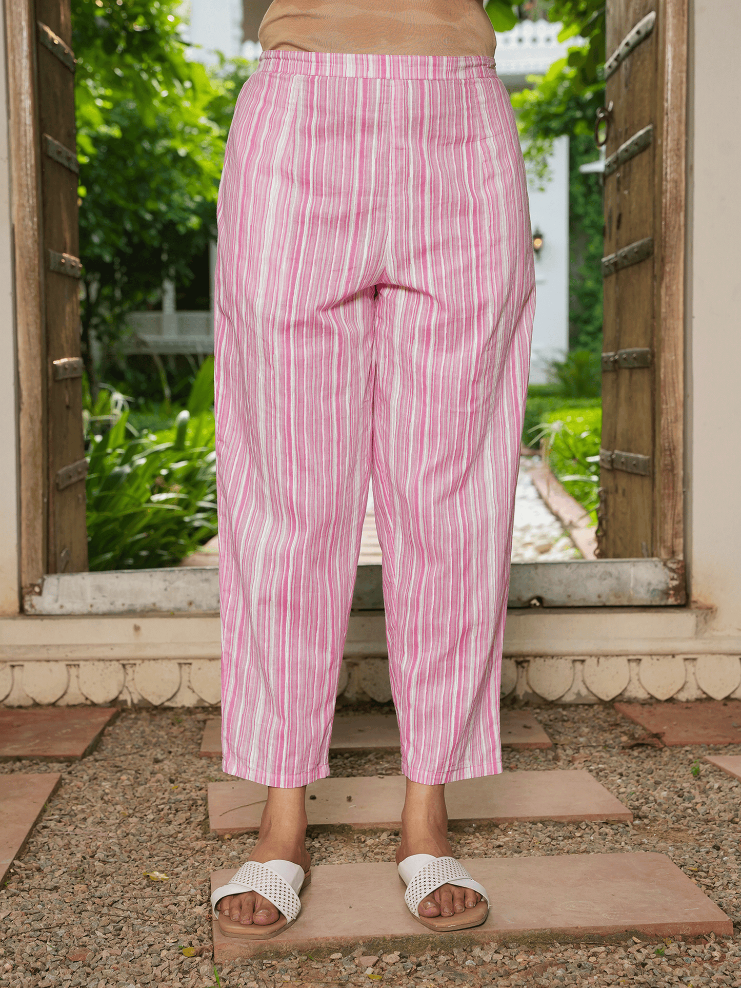 Soft Cotton Striped Pant