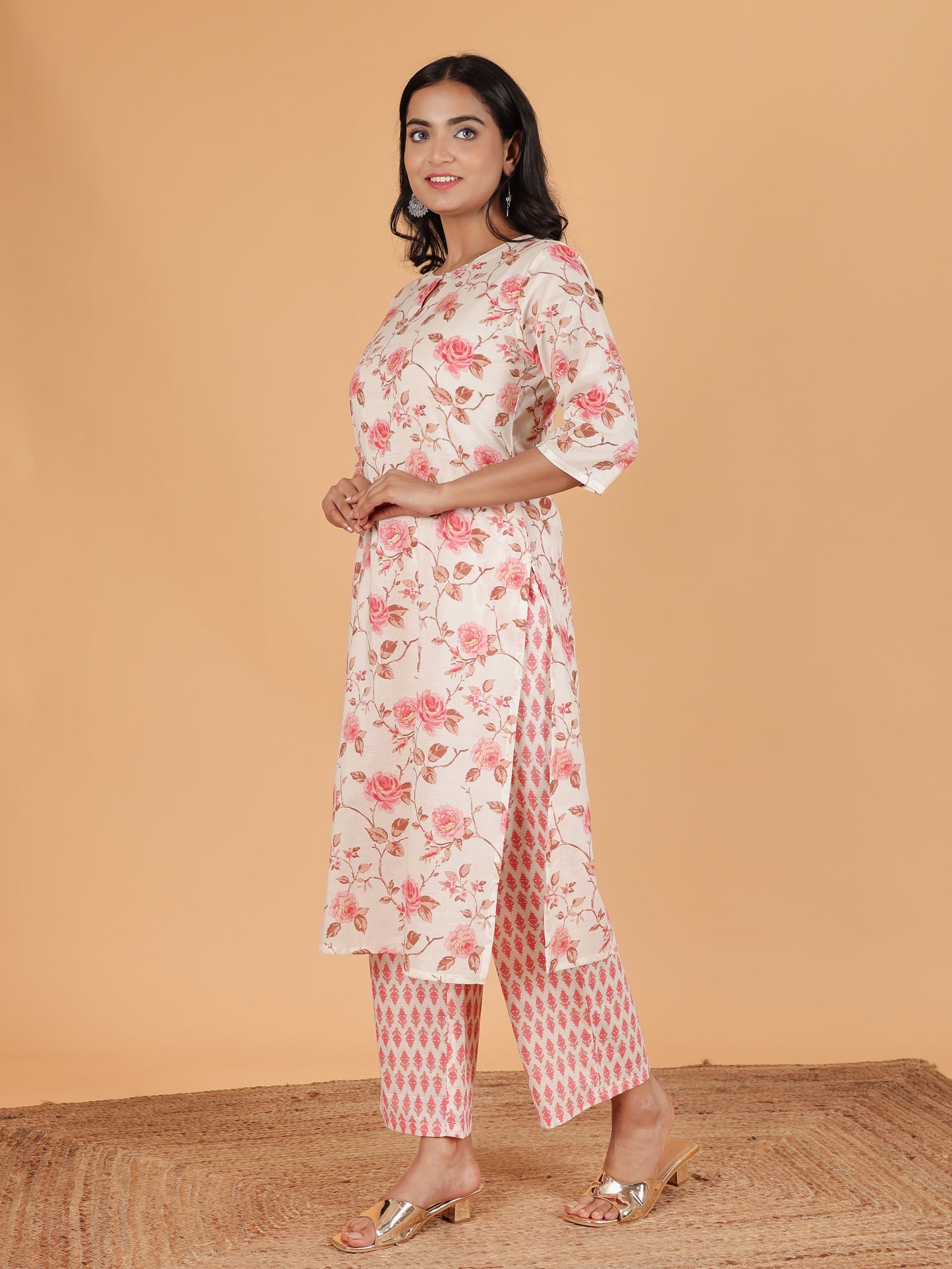 Soft Cotton Floral Kurta