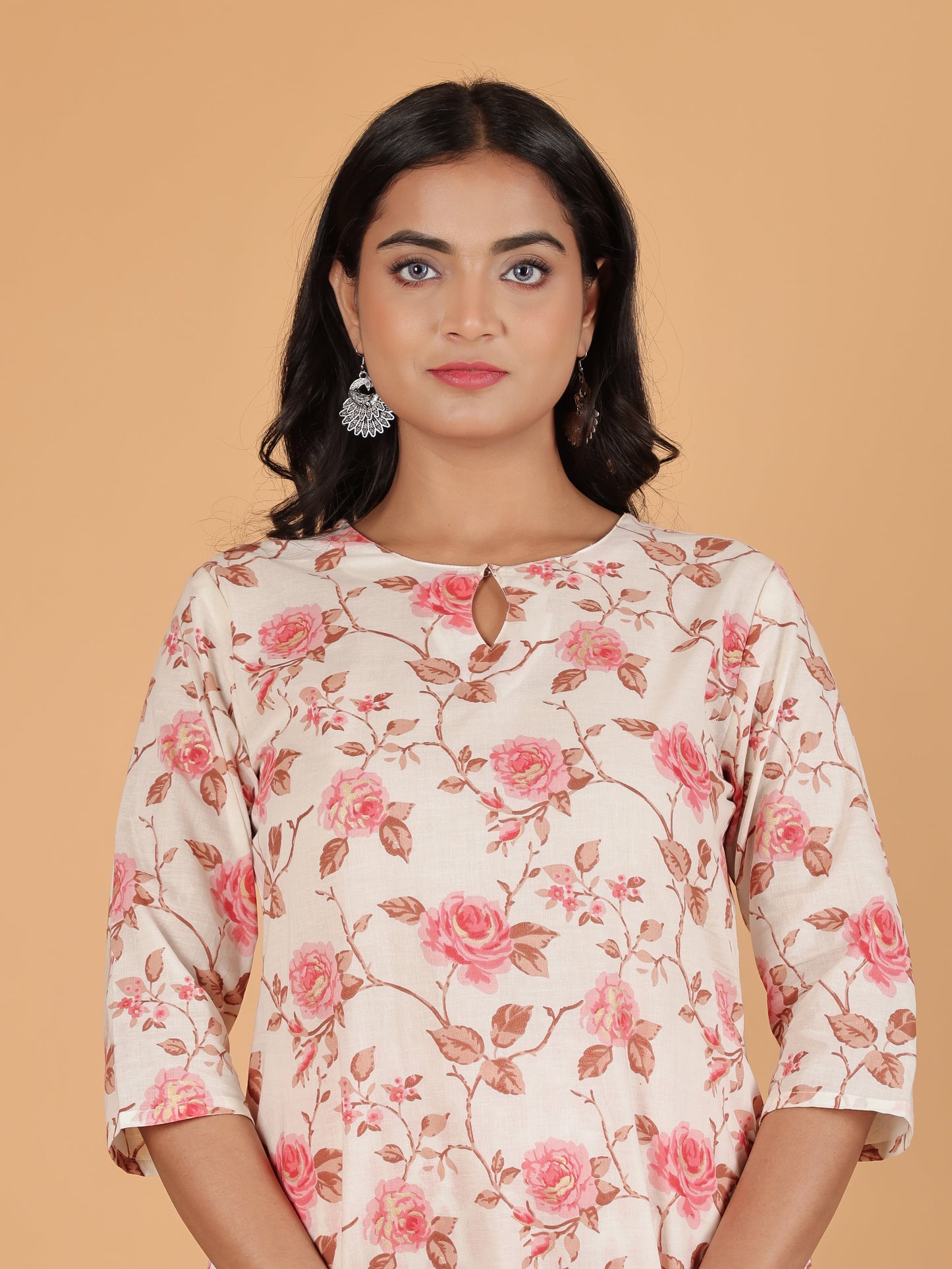 Soft Cotton Floral Kurta