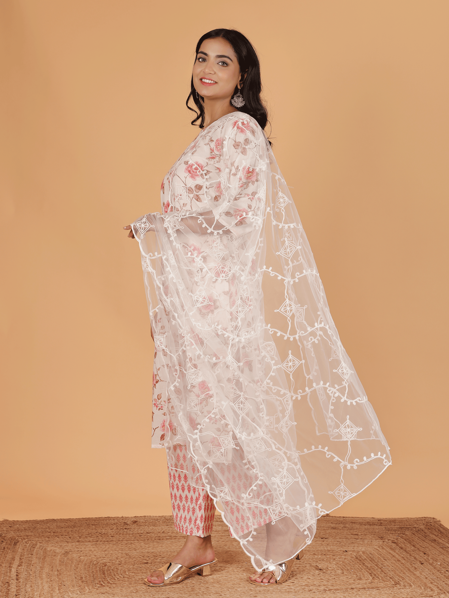 Net Solid Dupatta