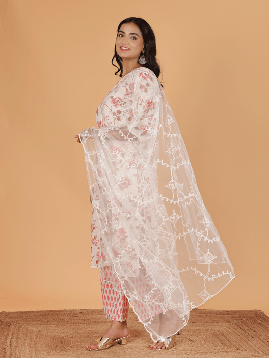 Net Solid Dupatta