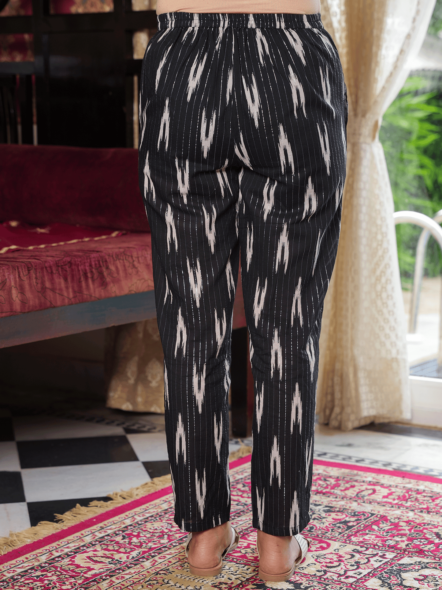 Lurex Cotton Ikat Pant