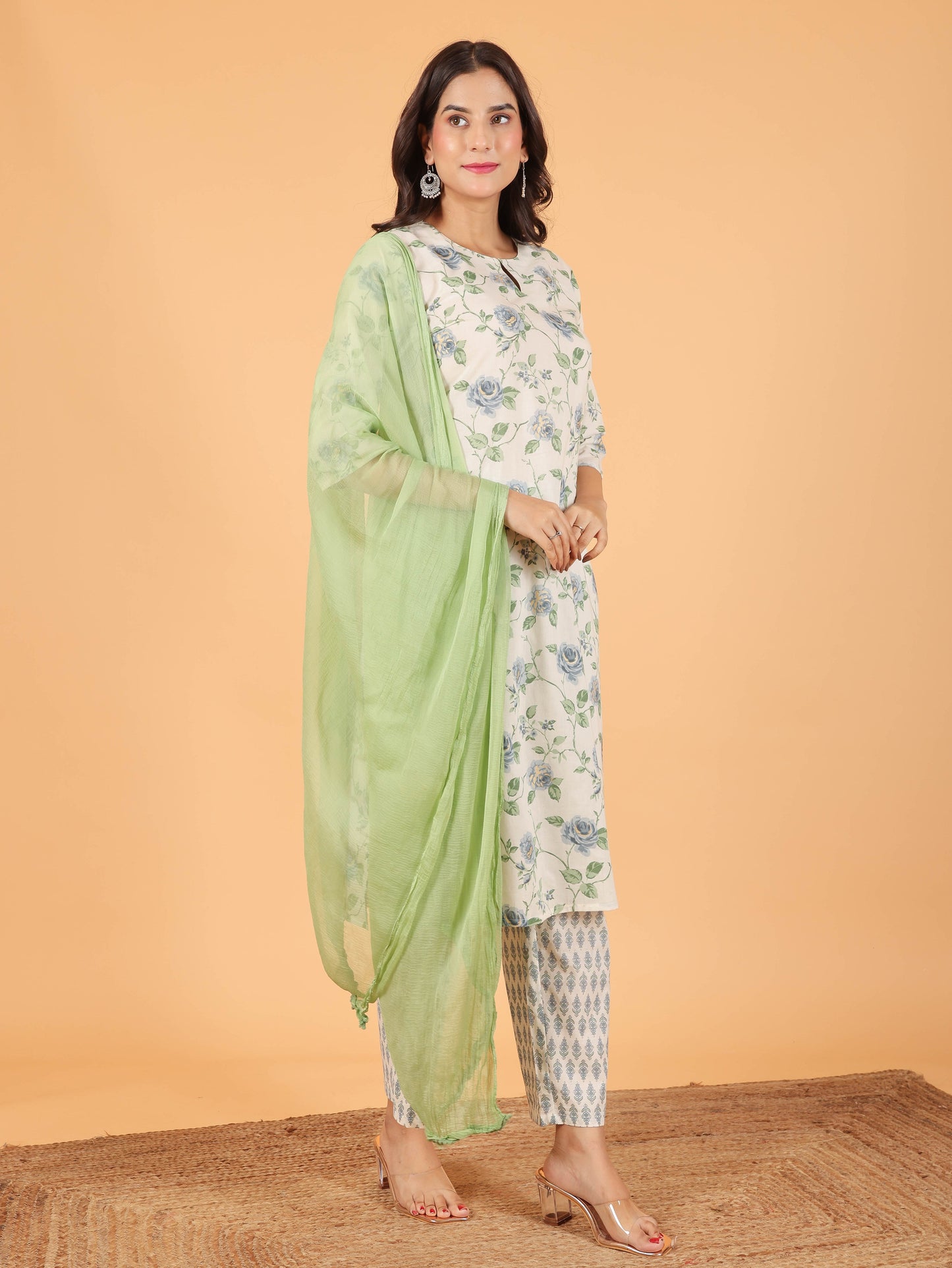 Soft Cotton Floral Kurta