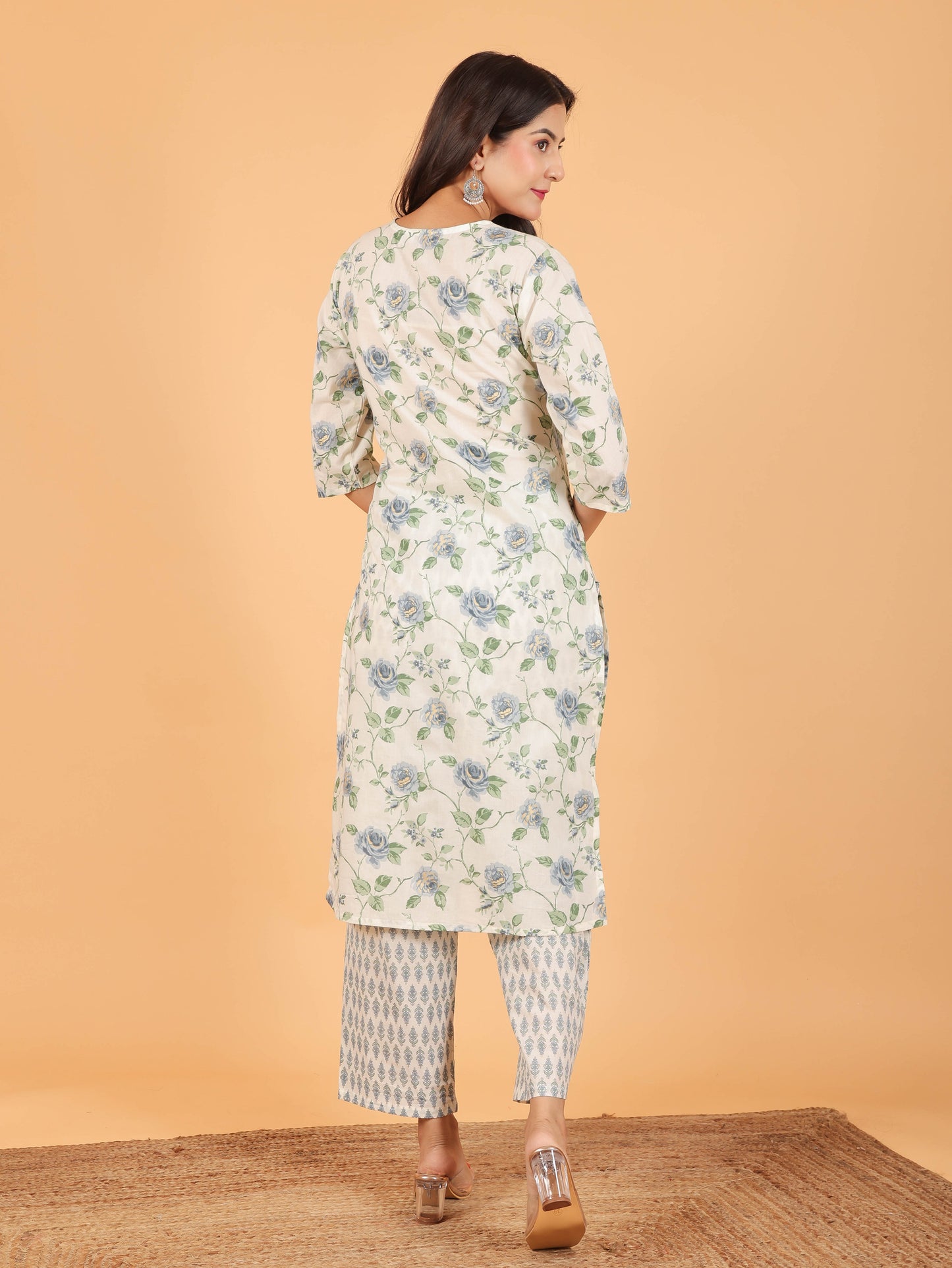 Soft Cotton Floral Kurta