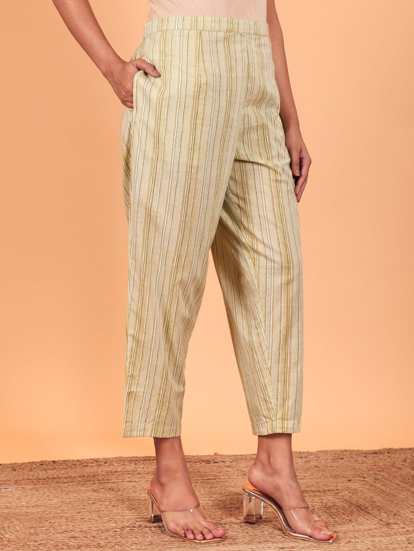 Soft Cotton Striped Pant