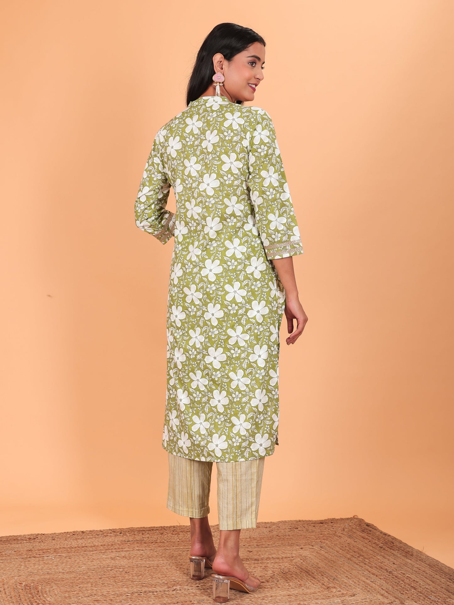 Soft Cotton Floral Kurta