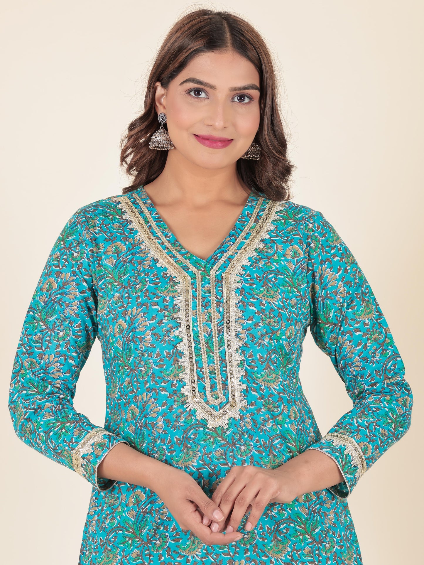 Soft Cotton Floral Kurta