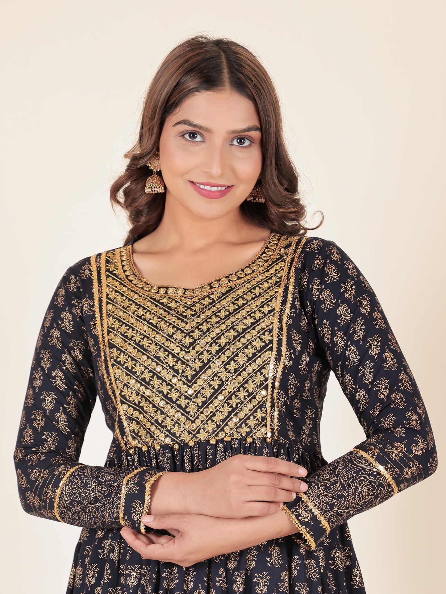 Rayon Gold foil Kurta