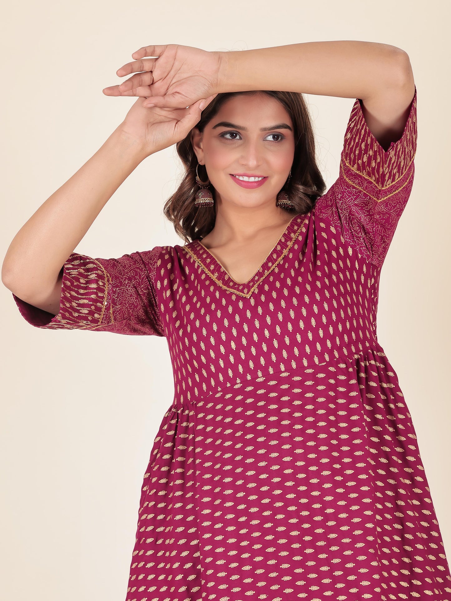 Rayon Block Kurta