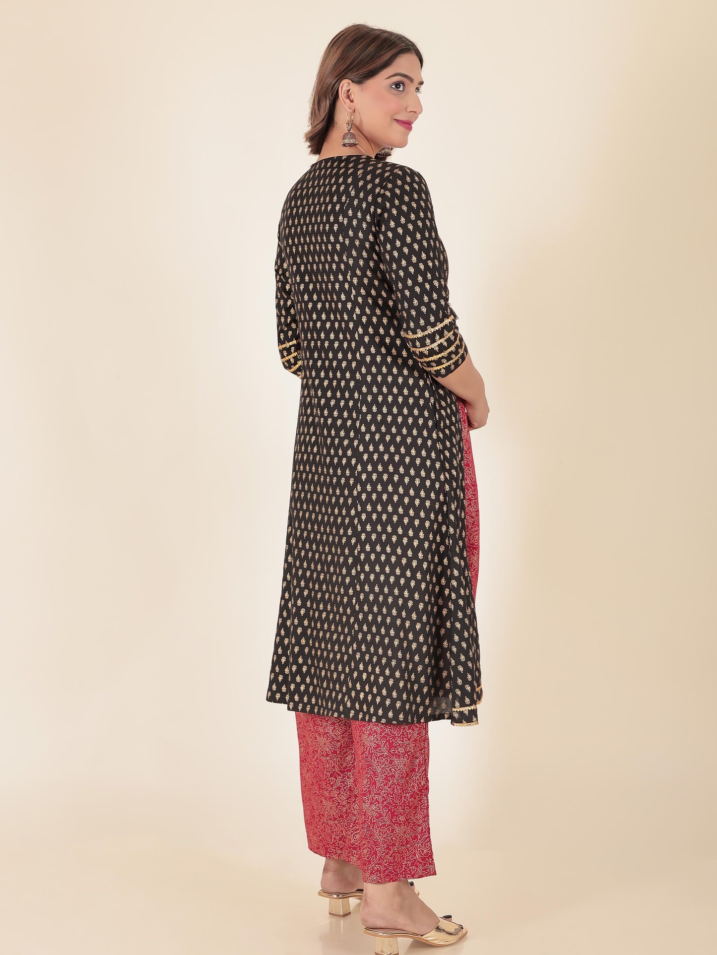 Rayon Gold foil Kurta