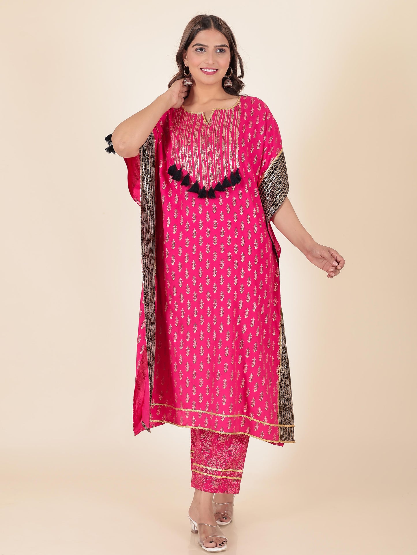 Rayon Gold foil Kurta